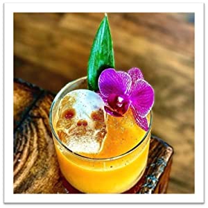 Skull ice in a cocktail