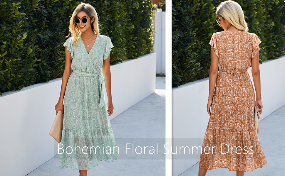 Bohemian Floral Summer Dress