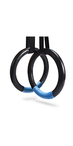 Gymnastic Rings with Adjustable Straps & Metal Buckles