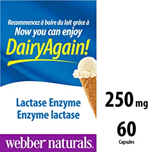 webber naturals dairy again lactose intolerance 60 caps