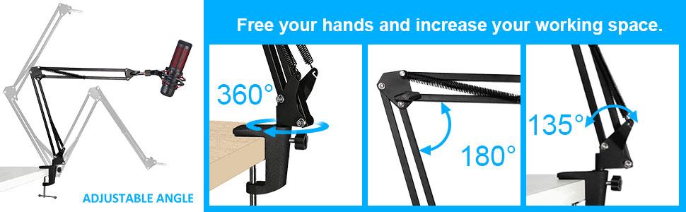 Free your hands and increase your working space.