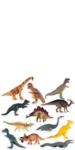 12 Large 10-Inch Dinosaurs