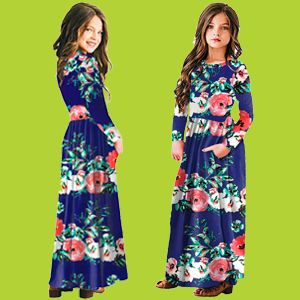 girls blue maxi dress