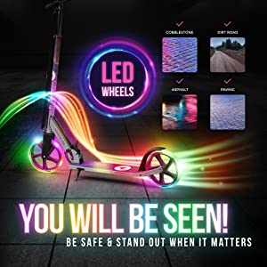 scooter for adults pro scooters adult wheels deck kid teens big wheel kick street led light scooter