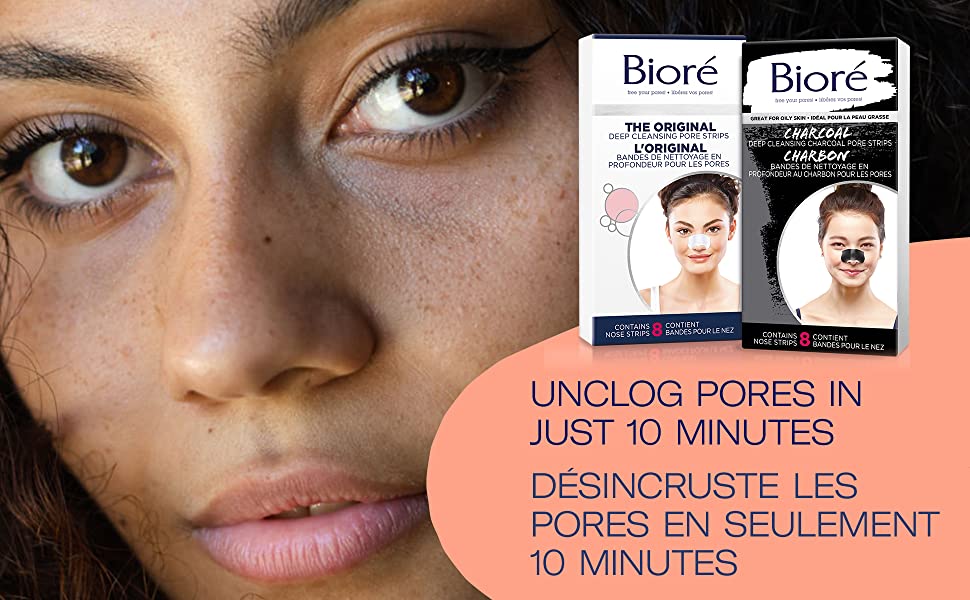 Bior?? Pore Strips blackhead removal Unclogs pores in just 10 minutes for clearer smoother skin