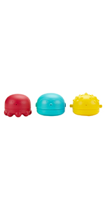 Ubbi's set of 3 squeeze toys on white background