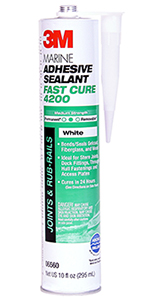 3M Marine Adhesive Sealant Fast Cure 4200 White 10 fl oz