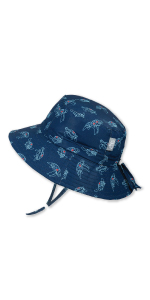 turtle blue navy kids sun hat