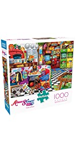 Pixels & Pizza - 1000 Piece Jigsaw Puzzle