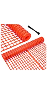 Ohuhu Snow Fence Patio Guardian Warning Barrier Orange