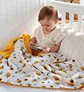 DaysU Minky Baby Blanket, Super Soft Baby Receiving Blanket with Dotted Backing, Printed Animal B...