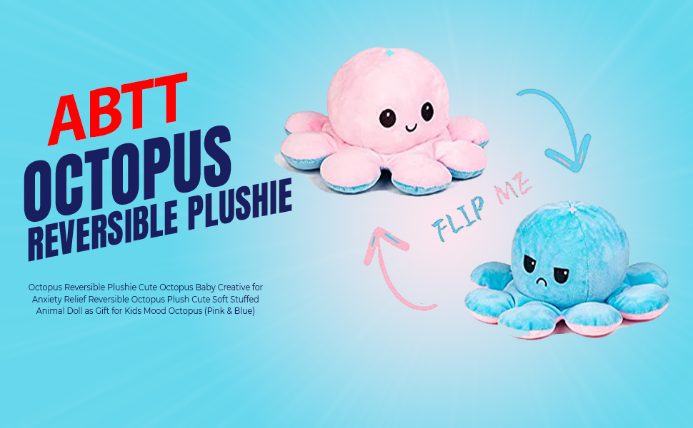 ABTT Octopus Reversible Plushie (Pink & Blue)