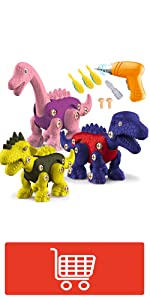 3 Packs Take Apart Dinosaur Toys (Style B)