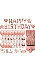 Rose Gold Birthday Balloon Decoration