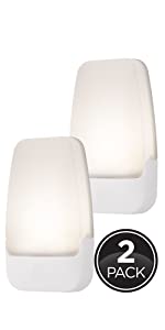 Light sensing night light 2 pack