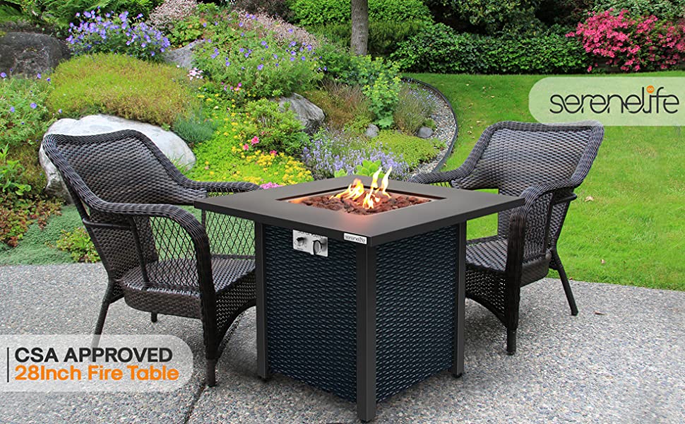  Gas Fire Pit Table;pit table;gas pit;square fire pit;propane gas table;outdoor pit