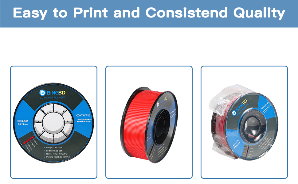 3D PLA printer filament, PLA-AT filament 1.75mm with dimensional accuracy 3D printer consumable