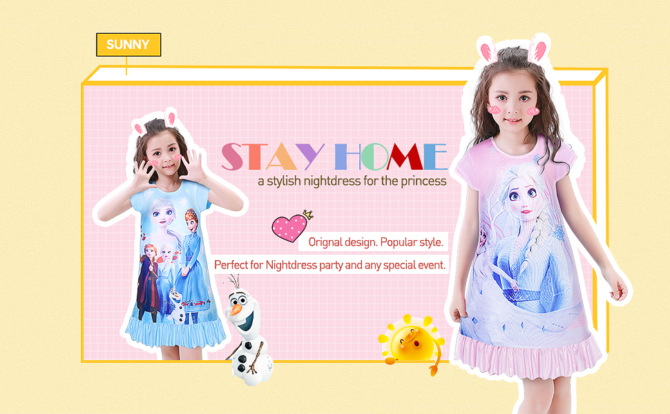  Girls Princess Nightgown