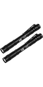 LE LED Pen Flashlight 2 Pack