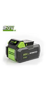 WORKPRO 20V 4.0Ah Lithium-ion Battery Pack