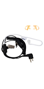 Acoustic Tube Surveillance Earpiece FBI Style Covert Headset PTT Mic