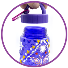 Water Bottle Craft Kit for Kids with Lots of Gem Art Stickers