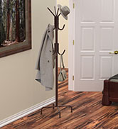 SimpleHouseware Coat Rack Standing Coat and Hat Hanger Organizer, Bronze