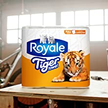 Royale tiger towels, tiger towel paper towel, royale paper towels