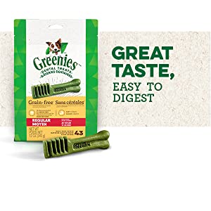 Great Taste, Easy to Digest, Greenies Grain Free Dog Treats, Zero Grain, No Grain Treats for Dogs