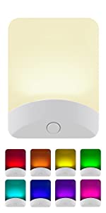 White Base color changing night light