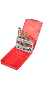 13pc metric cobalt drill bits set