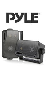 3-way Mini Box Speaker System - 3.5 Inch 200 Watt Weatherproof Marine Grade Mount Speakers