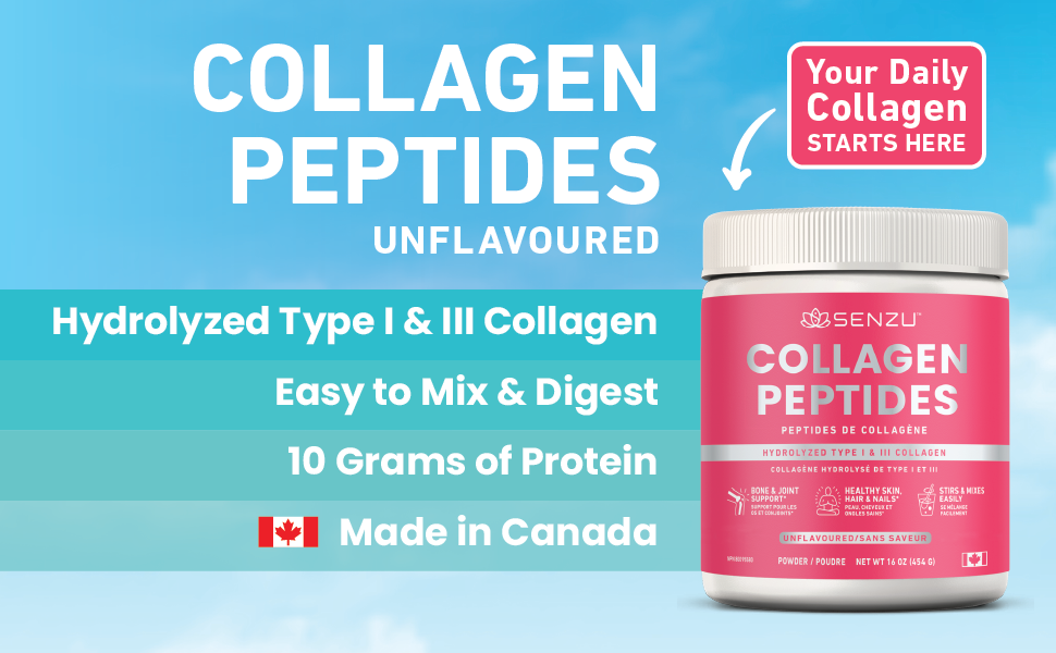 Best Collagen Peptides Type 1 et 3 hydrolys?? Protein Made in Canada Easy to Mix Digest