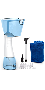 Tilcare??s electric ear wash kit with ear drops and otoscope for easy ear cleaning at home.