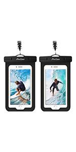 (2 Pack) ProCase Waterproof Phone Pouch Case with Touch ID up to 6.9&amp;amp;#34;