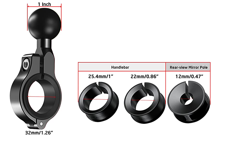 aluminium 1 ball mount base for ram