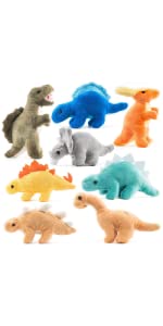 8 Pack Plush Dinosaur Stuffed Animals