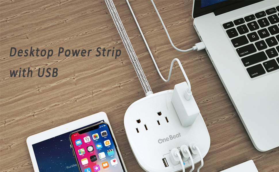 Power strip with USB slots