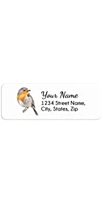 Robin Bird Return Address Label