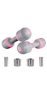 Sportneer Adjustable Dumbbells Weights Pair Set, Hand Weights 11lb Set of 2,