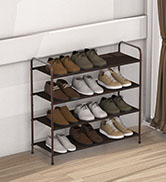 Simple Houseware 4-Tier Shoe Rack Storage Organizer, Bronze