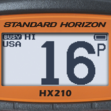 Handheld VHF Radio with large displays from Standard Horizon