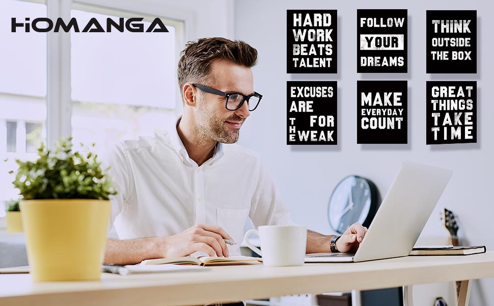 HOMANGA 6Pcs Motivational Posters 