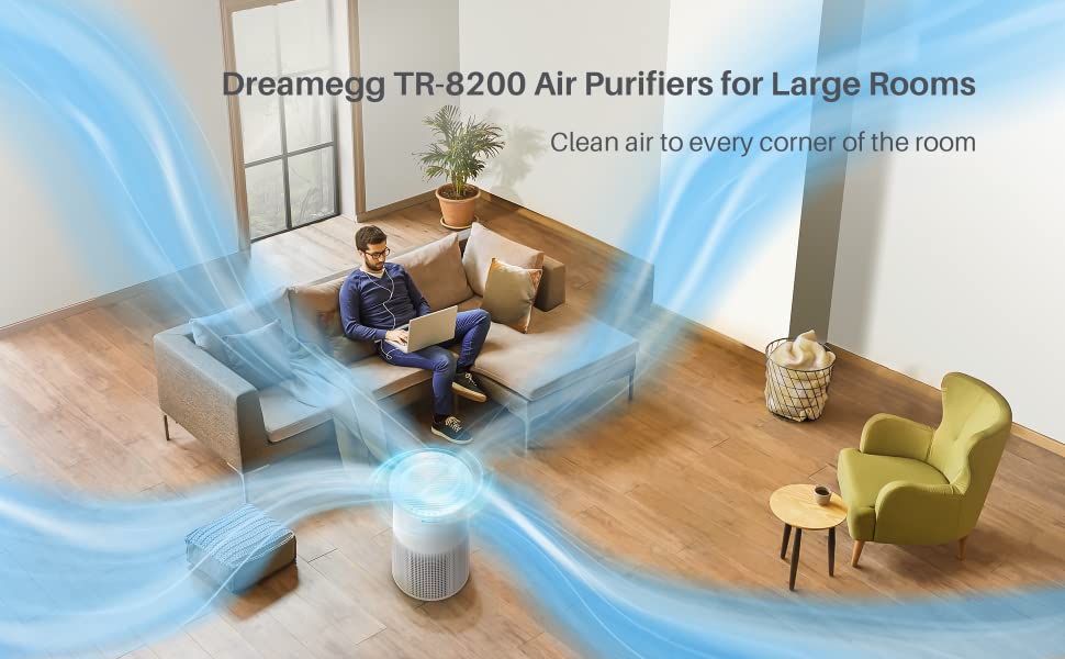 Dreamegg True HEPA Air Purifiers for Large Room