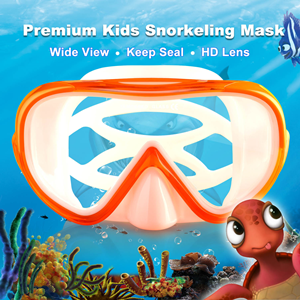 Kids Snorkel Diving Mask Swim Mask Swimming Goggles with Nose Cover for Youth Junior Child