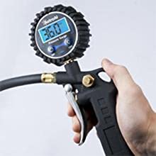 tire inflator with pressure gauge