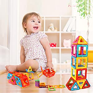  Open New Worlds of Imagination And Discovery With Magnetic Tiles Set 