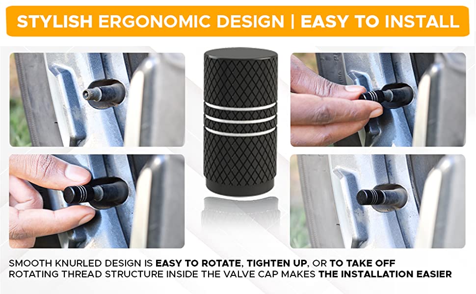 Stylish Ergonomic Design of EcoNour Tire Valve Cap