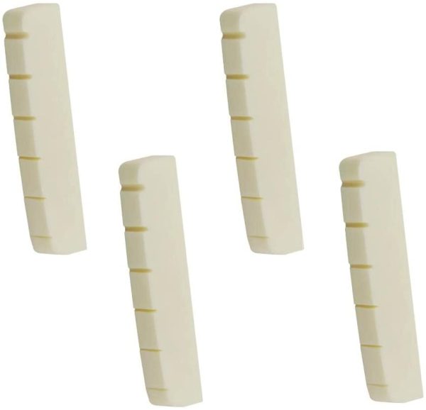 Tongina 4pcs 6 String Guitar Bone Slotted Nut For LP Electric Guitar Parts - Image 2