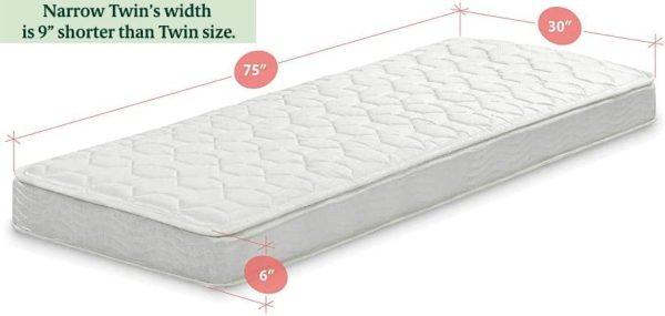 Zinus 6 Inch Foam and Spring Mattress / CertiPUR-US Certified Foams / Mattress-in-a-Box /Cot Size/RV Bunk/Guest Bed Replacement/30 x 75", Narrow Twin - Image 7